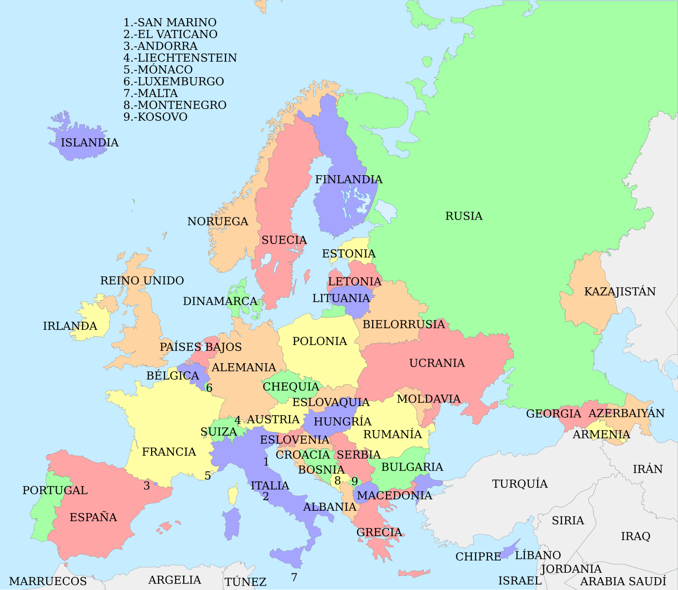 Mapa Europa